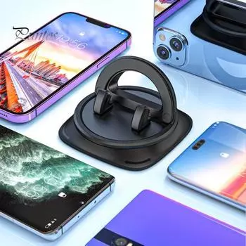 Автомобильный держатель для телефона, вращающийся на 360 градусов, кронштейн для мобильного телефона на приборной панели, управление одной рукой, безопасное вождение, автомобильные аксессуары чёрный