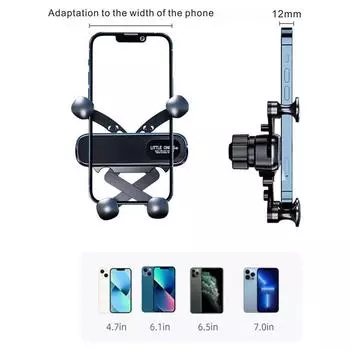 Автомобильный держатель для телефона, вращающийся на 360 градусов, универсальный держатель для мобильного телефона в автомобиле, поддержка для автомобильной подставки для телефона 4,7–7 дюймов чёрный