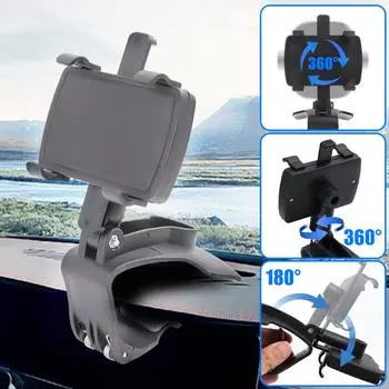 Автомобильный держатель для телефона, вращающийся на 360 градусов, универсальный, подходит для приборной панели автомобиля, световой барьер, автомобильный держатель для всех смартфонов