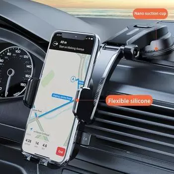 Автомобильный держатель для телефона Yousheng, вращающийся на 360 градусов, суперсильный присоска, крепление на ветровое стекло для приборной панели, быстроразъемное крепление, автомобильные принадлежности чёрный