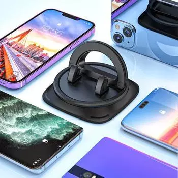 Автомобильный держатель для телефона Yousheng, вращающийся на 360 градусов, кронштейн для мобильного телефона на приборной панели, управление одной рукой, безопасное вождение, автомобильные аксессуары чёрный