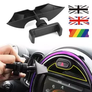 Автомобильный держатель мобильного телефона для Mini Cooper S JCW One F54 F55 F56 F57 F60 Специальный навигационный держатель мобильного телефона для центрального управления чёрный