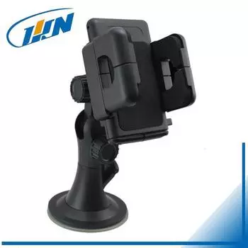 Автомобильный держатель мобильного телефона с присоской и креплением на лобовое стекло для навигатора. чёрный