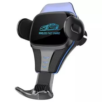Автомобильный держатель с беспроводной зарядкой 15 Вт для Iphone 11 11 Pro, автомобильное зарядное устройство с быстрой зарядкой, умный датчик, магнитное зарядное устройство as picture синий