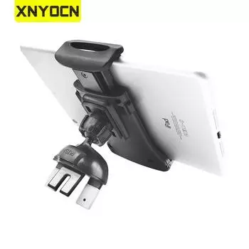 Автомобильный держатель телефона Xnyocn для iPhone 11 Pro 12 Xiaomi iPad Bracket 360 Air Vent Stand для 7 8 9 10 дюймовых смартфонов и планшетов чёрный