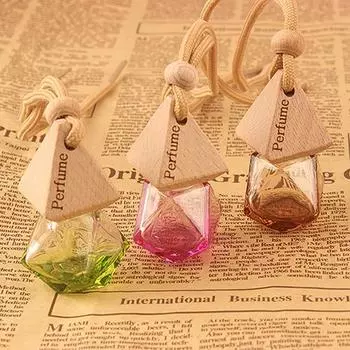 Автомобильный диффузор эфирного масла, ароматизатор, освежитель воздуха, флакон духов, украшение, подвесная пустая бутылка, аксессуар для интерьера розы красного