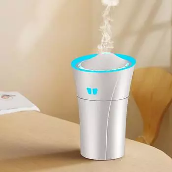 Автомобильный диффузор, освежитель воздуха для автомобиля, USB-перезаряжаемый мини-увлажнитель, 30 мл/ч, 5 В, 2,5 Вт, резервуар для воды 280 мл, 2 режима распыления с разноцветной подсветкой чёрный