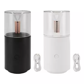 Автомобильный диффузор-увлажнитель воздуха Ароматерапевтический диффузор эфирных масел Портативный увлажнитель USB Candlelight Black