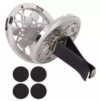 Автомобильный диффузор, зажим для вентиляционного отверстия, ароматерапевтический освежитель эфирных масел, диффузор, зажим-медальон с 4 сменными элементами