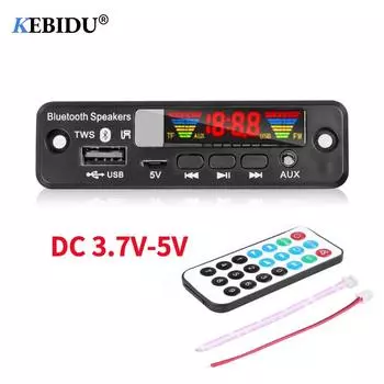 Автомобильный динамик Bluetooth Tws, плата декодера MP3 WMA, музыкальный плеер, модуль AUX, автомобильный FM-передатчик, аудиоусилитель, 5 В-12 В постоянного тока, поддержка USB TF SD LINE IN