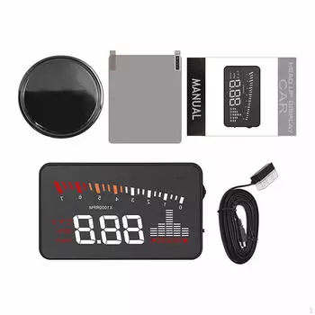 Автомобильный дисплей, светодиодный индикатор превышения скорости, сигнализация, устойчивое напряжение, регулировка яркости HUD