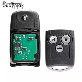 Автомобильный дистанционный ключ с 3 кнопками для Honda Accord CRV CR-V City Odyssey/433 МГц/чип ID46/модель № HLIK-3T 1pc чёрный