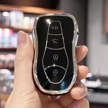 Автомобильный дистанционный ключ с полным покрытием, брелок для Geely Xingyue Azkarra FY11 Atlas Pro New Emgrand GS X6 SUV EC7, брелок чёрный