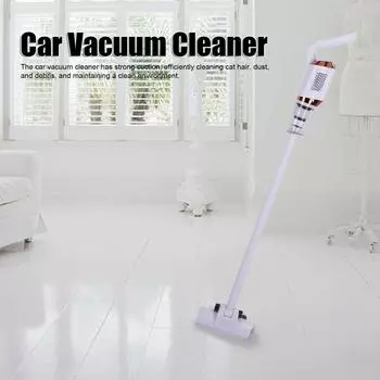 Автомобильный домашний пылесос двойного назначения с высоким всасыванием, портативный беспроводной пылесос для автомобиля, дома, элегантный белый