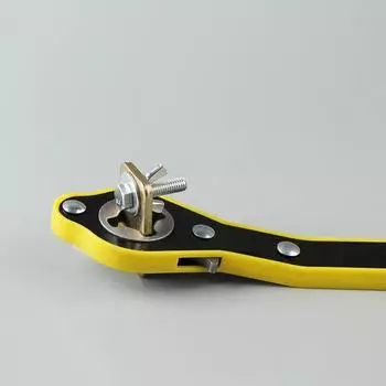 Автомобильный домкрат с храповым механизмом, ножничный домкрат с храповым механизмом, гаражный ключ для шин, ручка, энергосберегающий ключ, инструменты для ремонта автомобиля Hexagonal Style жёлтый