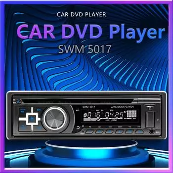Автомобильный DVD-плеер 1 Din, Bluetooth, громкая связь, музыка высокой четкости, центральное управление, FM-радио чёрный