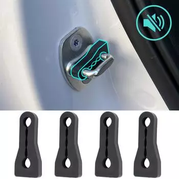 Автомобильный дверной замок, шумоглушитель, демпферный буфер для Hyundai Creta 2016–2023, дребезжащие скрипы, тихий шум, глухое звукоизоляционное уплотнение чёрный