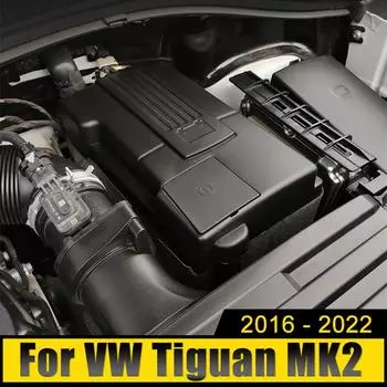 Автомобильный двигатель аккумулятор пылезащитный чехол водонепроницаемый защитный чехол для Volkswagen VW Tiguan MK2 2016 2017 2018 2019 2020 2024 2024 чёрный
