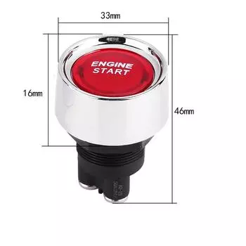 Автомобильный двигатель запуска 50A кнопка бесключевого доступа DC 12V гоночный маленький кнопка запуска зажигания стартер переключатели включения выключения автомобильные аксессуары красный