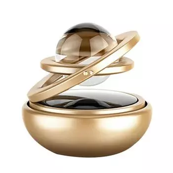 Автомобильный двойной кольцевой вращающийся очиститель освежителя воздуха с подвеской на солнечной энергии 2 серебряный