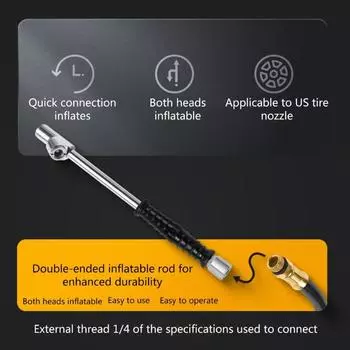 Автомобильный двухголовочный патрон для шин Мотоциклетный насос для накачивания шин Инструмент для ремонта шин