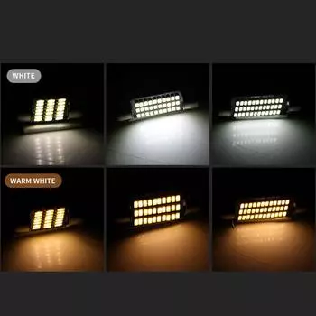 Автомобильный фонарь для чтения, багажник, 1 шт., 31 мм, 21SMD, двойной наконечник белый