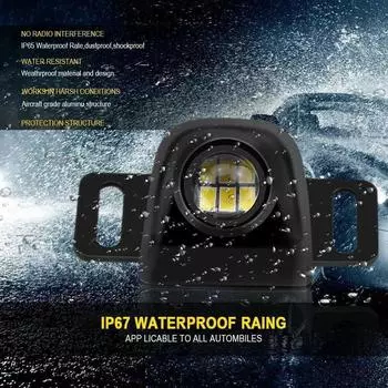 Автомобильный фонарь заднего хода, светодиодный вспомогательный фонарь 6500K, высокая яркость, ночной фонарь заднего хода, светодиодная лампа для парковки, универсальный автомобильный задний фонарь чёрный