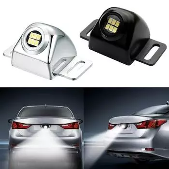 Автомобильный фонарь заднего хода, высокая яркость, мигающая сигнальная лампа заднего хода, универсальная автомобильная лампа заднего хода для мотоцикла, светодиодная лампа для парковки задним ходом чёрный