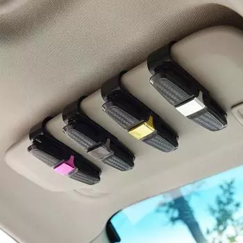 Автомобильный футляр для очков Автомобильный солнцезащитный козырек Держатель для очков Солнцезащитные очки Клип-держатель для карточек Билет-держатель Футляр для ручек Универсальный красный