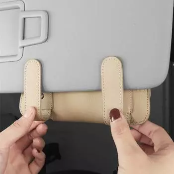 Автомобильный футляр для очков, солнцезащитный козырек, держатель для очков, держатель для карточек, универсальные многофункциональные автомобильные аксессуары чёрный