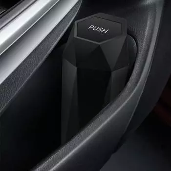 Автомобильный герметичный мусорный бак для офиса, отеля, мусорный бак с крышкой, переносной мусорный бак для хранения отходов, автомобильный, черный золотой