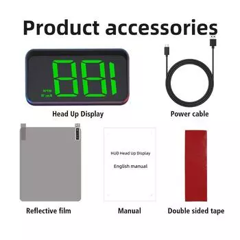 Автомобильный GPS HD спидометр светодиодный цифровой дисплей 5 В USB высокой четкости автомобильная электроника HUD проектор проекционный дисплей кабельный разъем для всех автомобилей Green