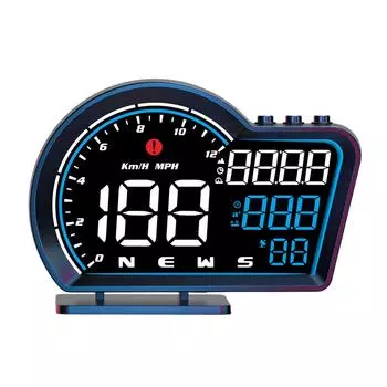 Автомобильный GPS HUD HD G16, светодиодный дисплей, спидометр, одометр, охранная сигнализация, многофункциональный автомобильный GPS-детектор MPH