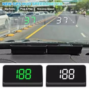 Автомобильный GPS HUD Head Up Display Цифровой спидометр на лобовом стекле Спидометр КМ/Миль/Ч для автомобиля Грузовик Plug and Play Автозапчасти Аксессуары