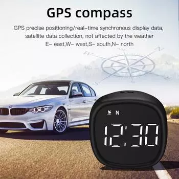 Автомобильный GPS-спидометр M30 HUD Head Up Display Compass Сигнализация превышения скорости Цифровой автомобильный датчик MPH KMH Дисплей Автомобильный аксессуар для всех автомобилей зелёный
