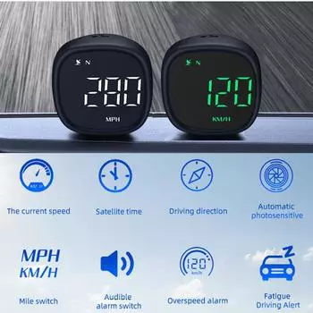 Автомобильный GPS-спидометр M30 HUD Head Up Display Compass Сигнализация превышения скорости Цифровой автомобильный датчик MPH KMH Дисплей Автомобильный аксессуар для всех автомобилей белый