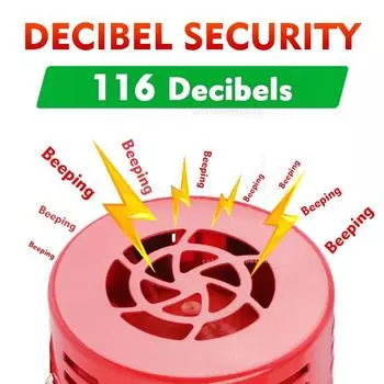 Автомобильный грузовик 12v Mini 110dB красная сирена воздушной тревоги гудок динамик сигнальный звук электрический двигатель сжатый воздушный гудок громкий Worldmuma красный