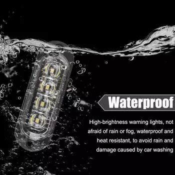 Автомобильный грузовик прицеп маячок лампа 4 светодиода водонепроницаемый универсальный предупреждающий свет габаритный фонарь светодиодный боковой свет красный