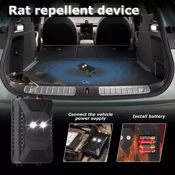 Автомобильный грызун под капотом, 2 шт. подключаемых мышей со стробоскопом, питание от батареек. Удерживает мышей подальше от двигателей автомобилей, комнаты, в помещении, на открытом воздухе One Size