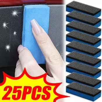 Автомобильный губчатый блок для автомобильной краски, вощение поверхности, губчатые блоки с кристаллическим покрытием, полиуретановая ткань EVA, двухстороннее использование, чистящие средства