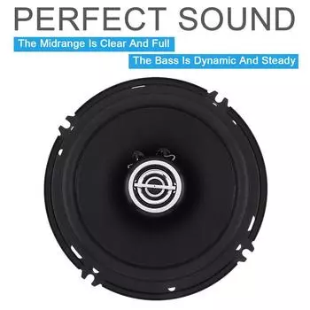 Автомобильный гудок 6-дюймовый 6,5-дюймовый коаксиальный полнодиапазонный динамик для автомобильной аудиосистемы, средне-низко-высокочастотный головной динамик чёрный