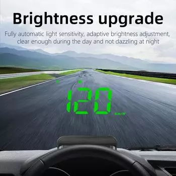 Автомобильный HUD Heads Up Display Цифровой GPS Спидометр Проектор для лобового стекла Спидометр Сигнализация превышения скорости Усталость Дайвинг Для Грузовиков зелёный