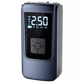 Автомобильный интеллектуальный беспроводной воздушный компрессор со светодиодной подсветкой 7,4/12 В, автомобильный насос для накачивания шин 150 фунтов на кв. дюйм, беспроводной насос для накачивания шин 6000 мАч A