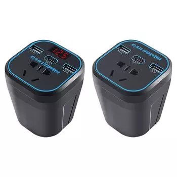 Автомобильный инвертор 12 В 24 В, универсальный до 220 В, автомобильная розетка, автомобильное зарядное устройство, многофункциональное преобразование