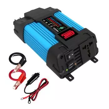 Автомобильный инвертор аккумулятор дисплей трансформатор преобразователь (300 Вт DC12V - 110V)