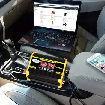 Автомобильный инвертор питания Портативный автомобильный инвертор питания Светодиодный дисплей Двойной USB-зарядный преобразователь Легкие автомобильные аксессуары