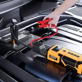 Автомобильный источник питания для аварийного запуска автомобиля Воздушный насос Универсальный аварийный аккумулятор Мощный пусковой зажигательный электрический аппарат