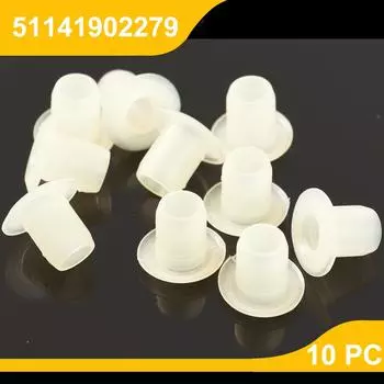 Автомобильный капот багажника эмблема втулка значок гайка крышка защитный держатель клип нейлон 10X для BMW 5 E28 3 E30 51141902279 51 14 1 902 279 белый