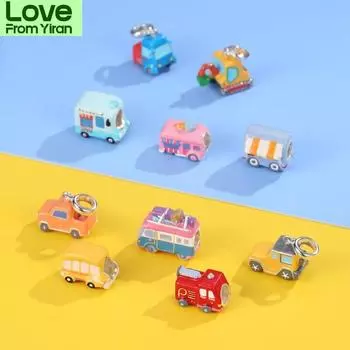 Автомобильный клуб серии бусины из стерлингового серебра 925 пробы магазин автомобиль пожарная машина джип-экскаватор DIY бусины подходят для браслета ювелирные изделия