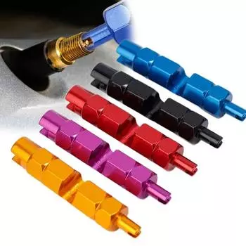 Автомобильный ключ для золотника покрышки мотоцикла велосипеда многофункциональный инструмент для снятия и установки золотника удлинитель клапана инструмент для разборки автомобиля красный